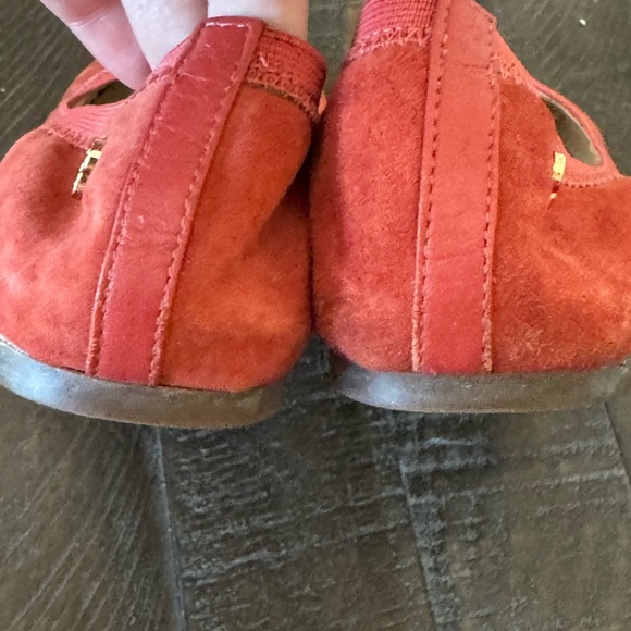 Cole Haan ELBRIDGE Womens Size 8.5 B US Red Suede Leather Cap Toe Ballet Flats - Picture 9 of 12